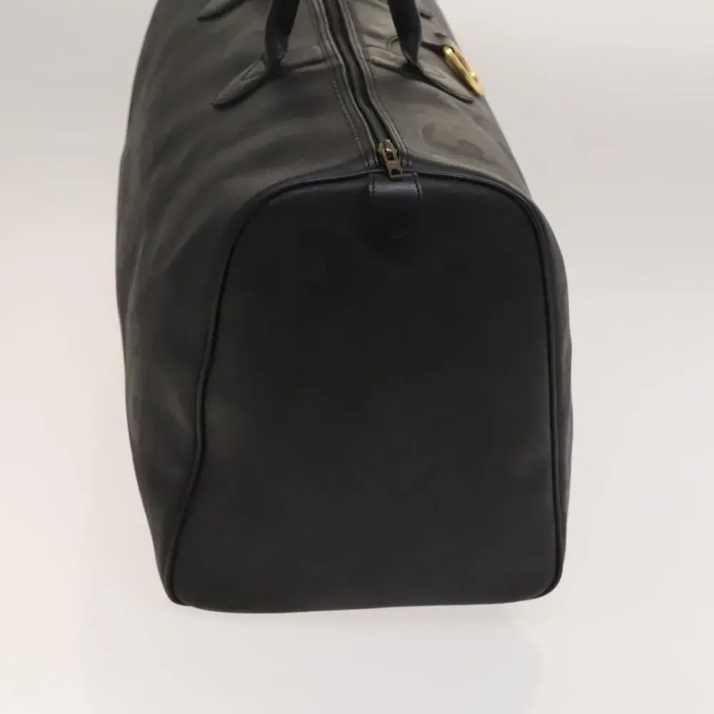 DIOR Trotter Canvas Boston Bag Black Gold